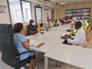 Les membres du PIAEPAL durant la séance de travail avec le Directoire du Chul le 28 janvier à Libreville © Chul