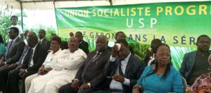 Les leaders des partis politiques de l’opposition amis assistant au congrès de l’USP © Gabonactu.com
