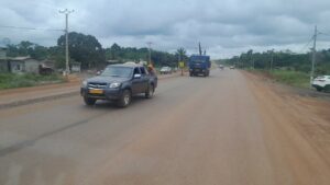 La Transgabonaise, une route qui partira de Libreville jusqu’à Franceville en traversant 5 provinces du pays sur 800 KM prend déjà forme © Gabonactu.com