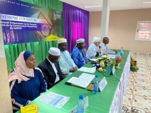 Les responsables de la communauté musulmane du Gabon à la mosquée du commissariat centrale de Libreville le 22 janvier  durant l‘ouverture des travaux du groupe de travail préparatoire au prochain congrès © D.R