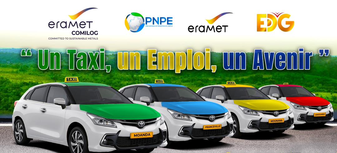 Quelques spécimens des véhicules du projet ''Un taxi, un emploi, un avenir'' de la Comilog © D.R.