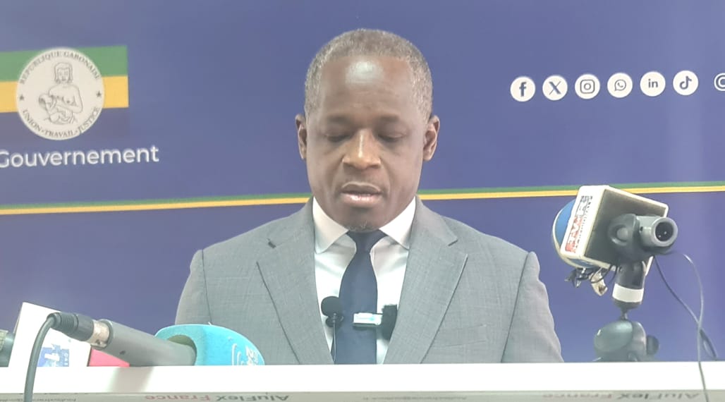 Le ministre de l'Intérieur et de la sécurité, Hermann Immongault, ce 28 décembre à Libreville / Gabonactu.com