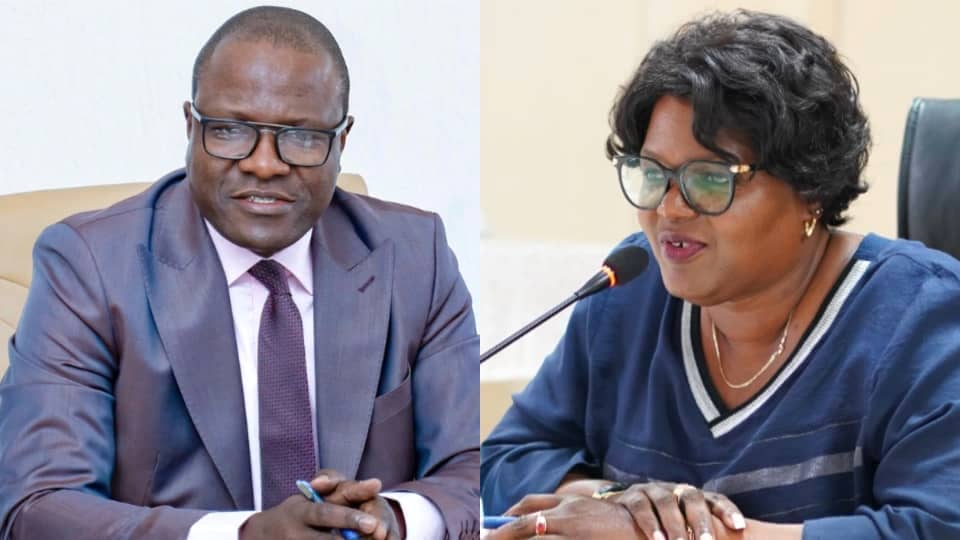 Le ministre de l'Enseignement supérieur (à gauche) et le DG de l'ANBG / Gabonactu.com
