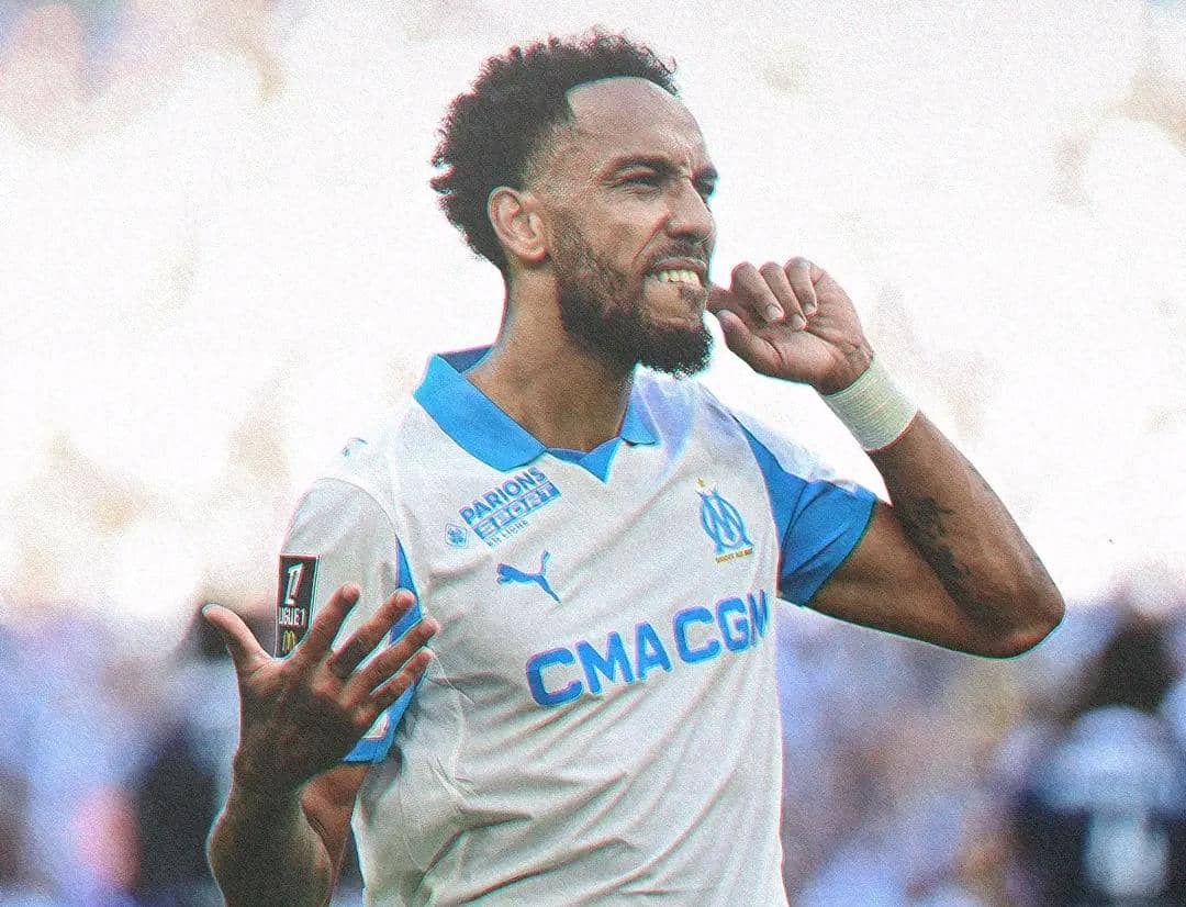 Photo Dédicacée Pierre-Emerick Aubameyang - Format A4, Autographe Imprimé - Pour Fans De L'OM, Décoration Chambre, Cadeau Supporter
