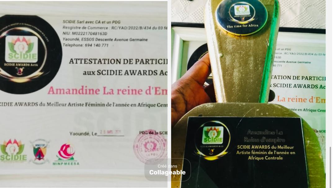 Musique : Amandine "La Reine d'Empire" sacrée meilleure artiste féminine d'Afrique centrale au Cameroun